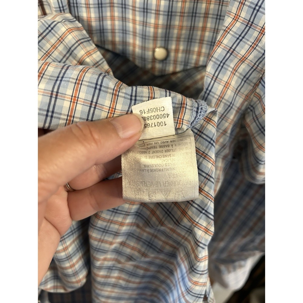 Ariat Pro Series Western Shirt Mens XXL Blue Plaid Long Sleeve Button Down - Picture 4 of 8